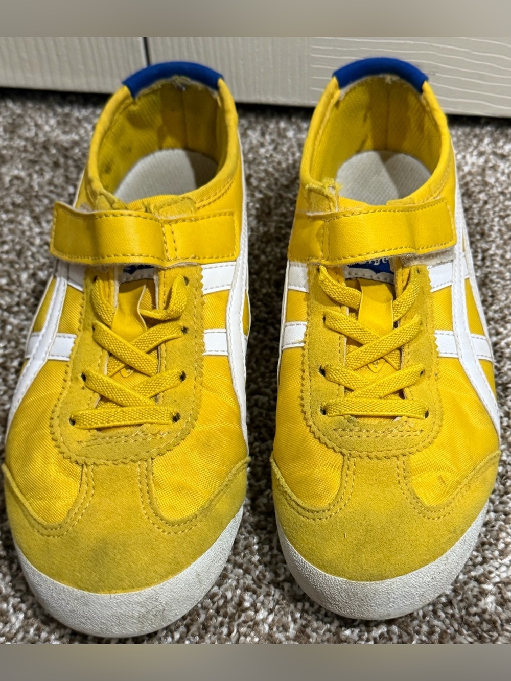 Onitsuka Tiger Unisex Kid's Yellow White Shoes Sneakers Sz 1